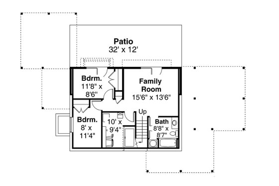 Floor Plan - Lower Floor for Contemporary House Plan #124-1169 - 5 bed, 3.5 bath