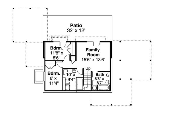 House Plan Design - Contemporary Floor Plan - Lower Floor Plan #124-1169