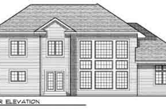 Exterior - Rear Elevation for Traditional House Plan #70-846 - 4 bed, 3.5 bath