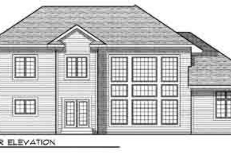 Home Plan - Exterior - Rear Elevation for Traditional House Plan #70-846 - 4 bed, 3.5 bath