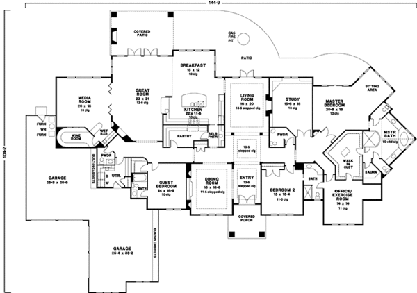 House Plan Design - Prairie Floor Plan - Main Floor Plan #966-28