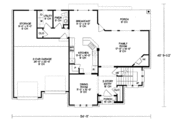 European Style House Plan - 3 Beds 2.5 Baths 2042 Sq/Ft Plan #20-685 