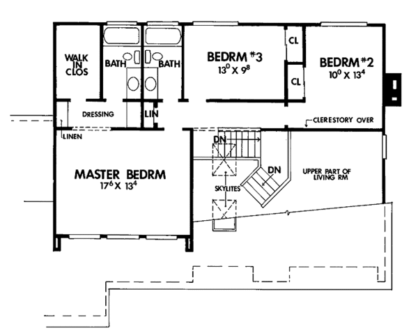 House Plan Design - Contemporary Floor Plan - Upper Floor Plan #314-259