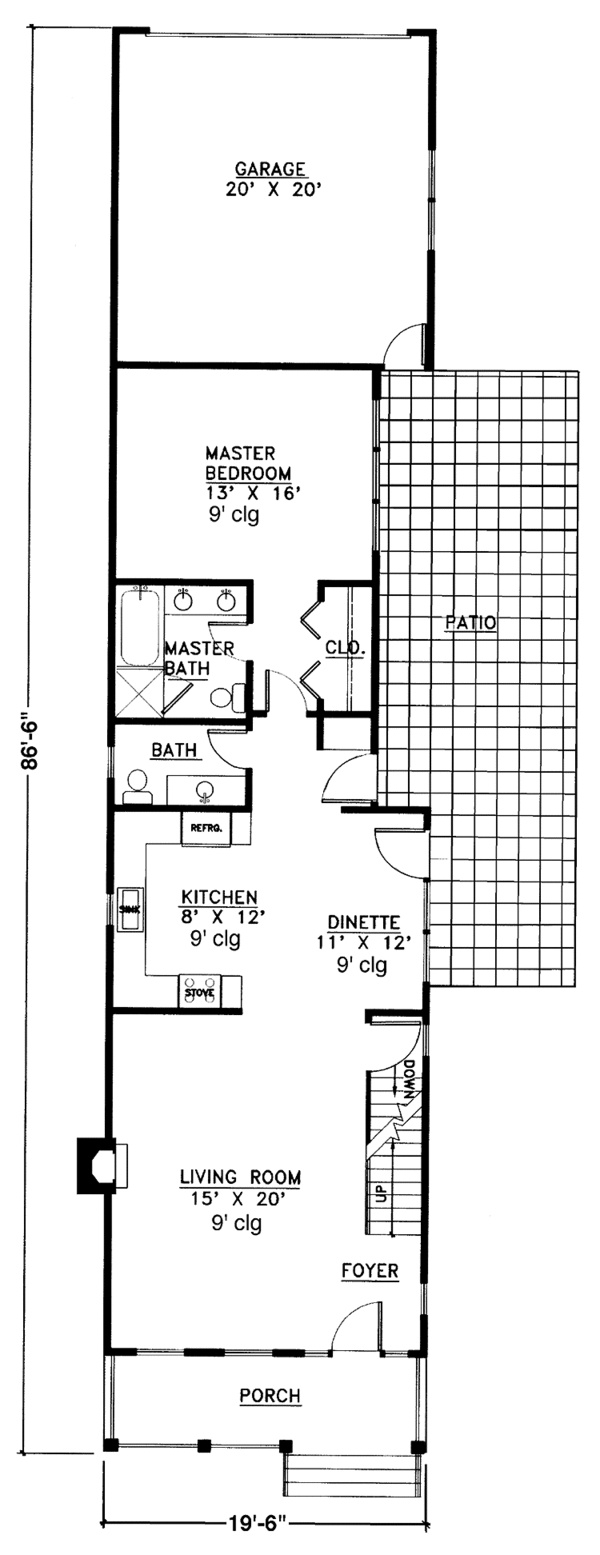 Architectural House Design - Classical Floor Plan - Main Floor Plan #978-4