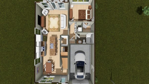 Dream House Plan - Floor Plan - Main Floor 1 for Cottage House Plan #513-2479 - 3 bed, 3 bath