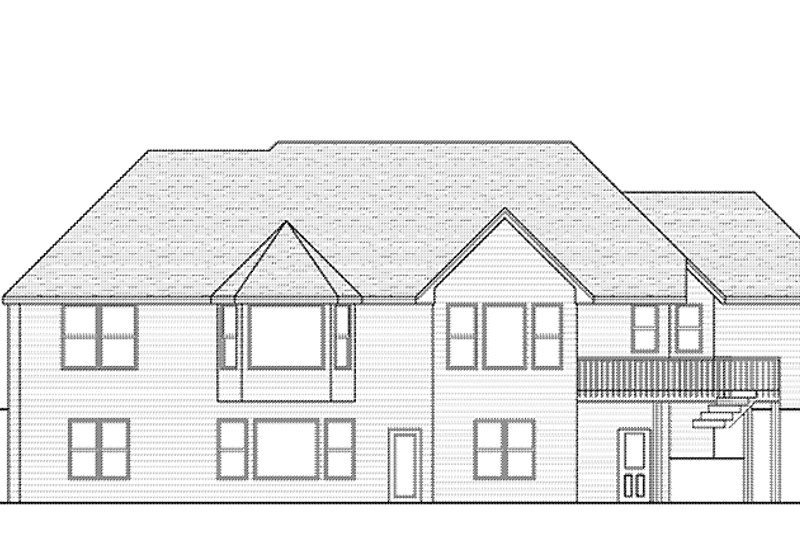 Dream House Plan - Exterior - Rear Elevation for European House Plan #51-1057 - 3 bed, 2.5 bath