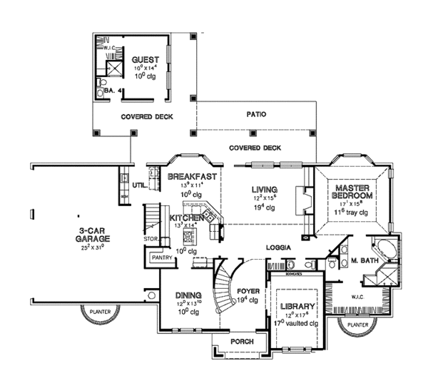 Home Plan - Mediterranean Floor Plan - Main Floor Plan #472-321