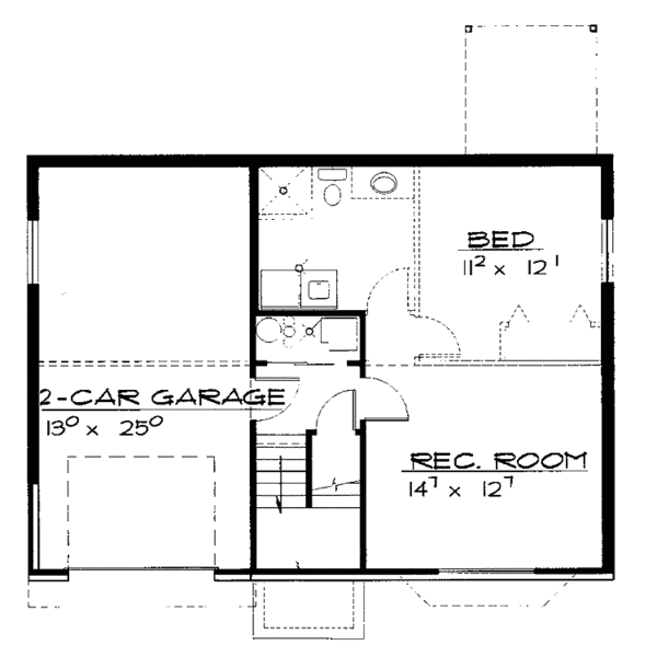 Home Plan - Contemporary Floor Plan - Lower Floor Plan #308-283
