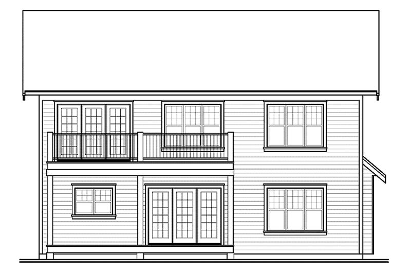 Architectural House Design - Exterior - Rear Elevation for Traditional House Plan #23-2557 - 3 bed, 2.5 bath