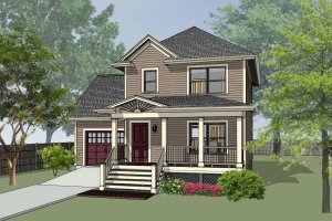 Cottage Exterior - Front Elevation Plan #79-123