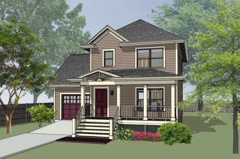 Cottage Style House Plan - 3 Beds 1.5 Baths 1087 Sq/Ft Plan #79-123