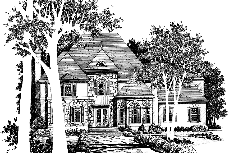 House Plan Design - Country Exterior - Front Elevation Plan #429-76