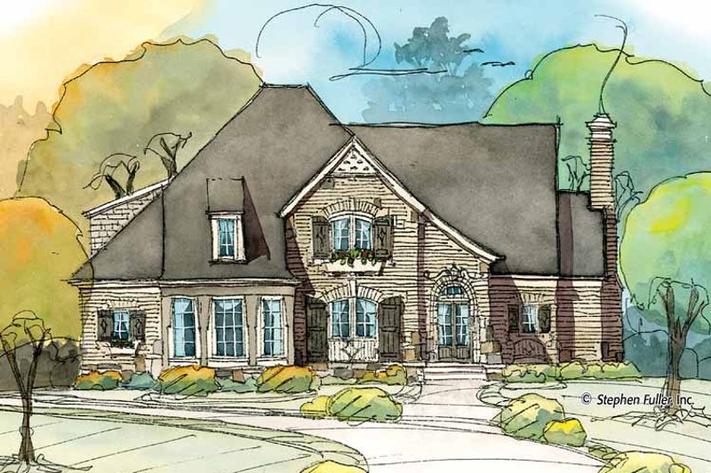 Home Plan - Exterior - Front Elevation 3 for Colonial House Plan #429-375 - 4 bed, 3.5 bath