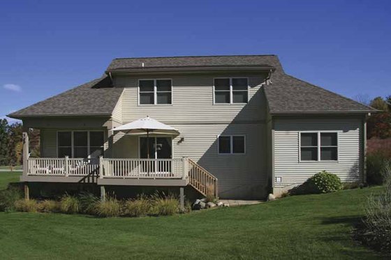 Exterior - Rear Elevation for Craftsman House Plan #928-130 - 3 bed, 2.5 bath