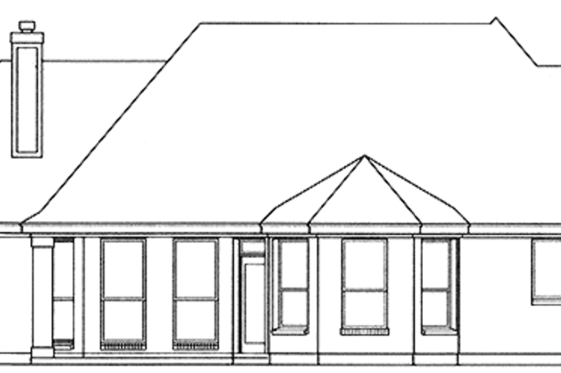 Home Plan - Exterior - Rear Elevation for Country House Plan #974-57 - 3 bed, 2 bath