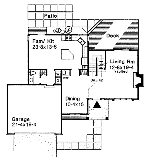 House Plan Design - Contemporary Floor Plan - Main Floor Plan #320-848