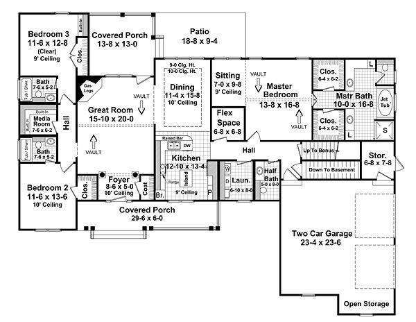 Home Plan - Traditional Floor Plan - Main Floor Plan #21-220