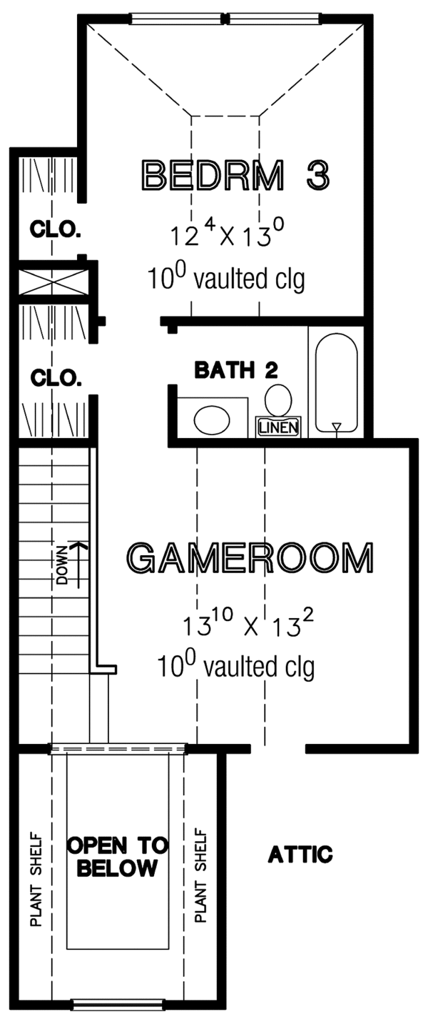 Home Plan - Traditional Floor Plan - Upper Floor Plan #472-391