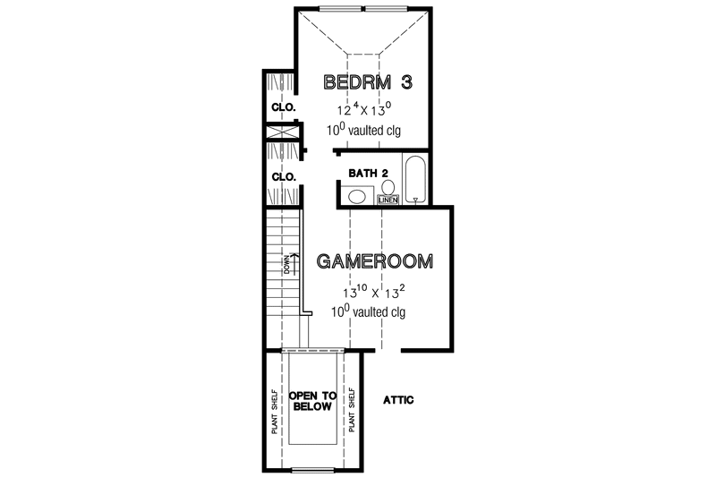 Architectural House Design - Floor Plan - Upper Floor for Traditional House Plan #472-391 - 3 bed, 2.5 bath