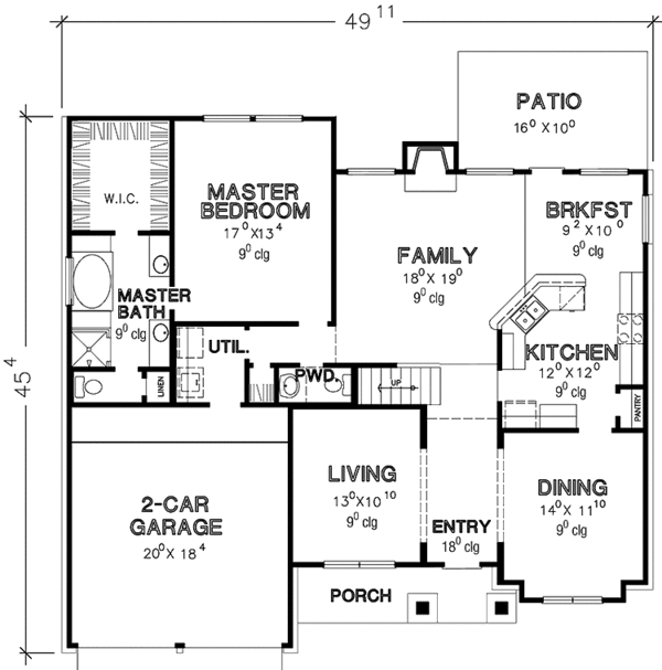 Home Plan - Country Floor Plan - Main Floor Plan #472-344