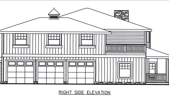 Exterior - Front Elevation 4 for Farmhouse House Plan #117-1114 - 4 bed, 5 bath