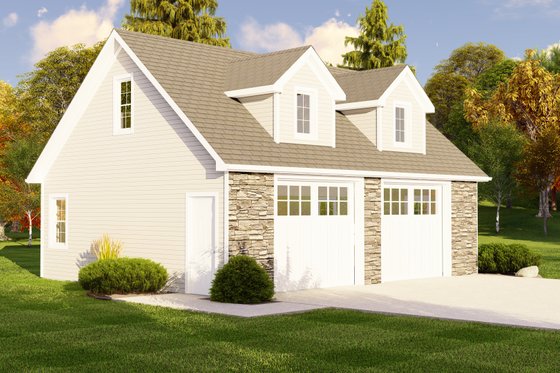 Craftsman Style 2 Car Garage