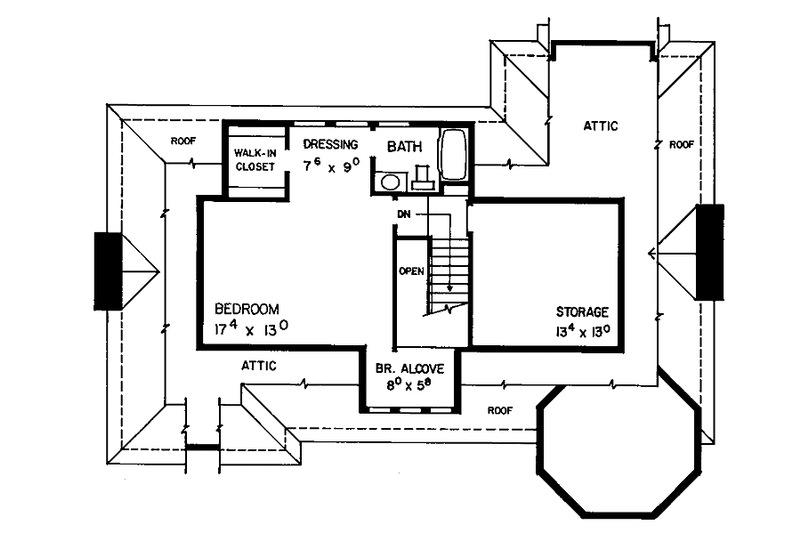 Home Plan - Floor Plan - Other Floor for Victorian House Plan #72-889 - 4 bed, 3 bath