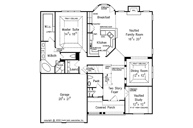 House Blueprint - Floor Plan - Main Floor for Country House Plan #927-893 - 4 bed, 3.5 bath