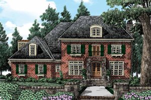 European Exterior - Front Elevation Plan #927-417