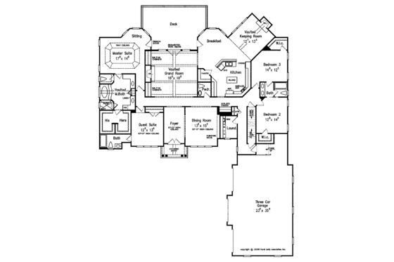 Floor Plan - Main Floor for European House Plan #927-401 - 4 bed, 3.5 bath