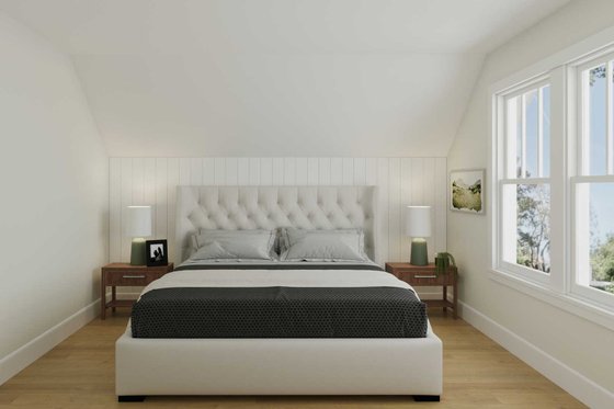 Interior - Master Bedroom for Craftsman House Plan #461-99 - 1 bed, 1 bath