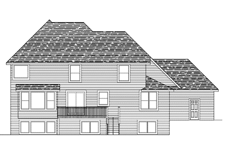 Home Plan - Exterior - Rear Elevation for Traditional House Plan #51-1095 - 4 bed, 3 bath