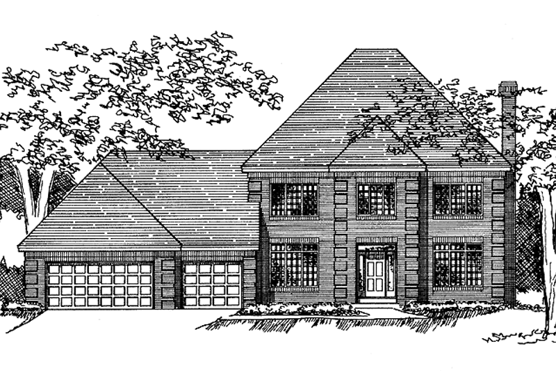 Architectural House Design - Colonial Exterior - Front Elevation Plan #51-931