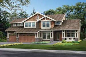 Craftsman Exterior - Front Elevation Plan #132-300