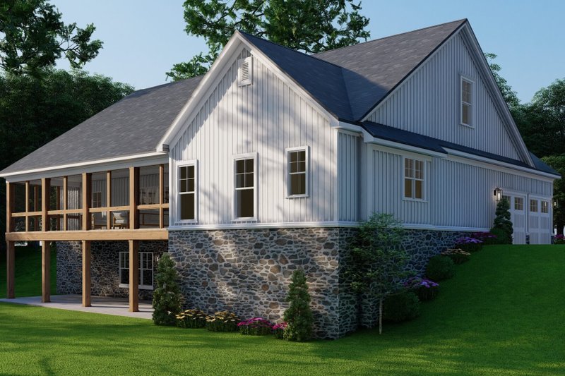 House Blueprint - Exterior - Other Elevation 2 for Farmhouse House Plan #923-424 - 4 bed, 2.5 bath