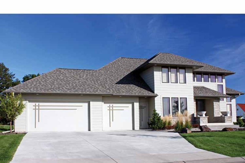 Dream House Plan - Exterior - Front Elevation 3 for Prairie House Plan #51-1113 - 3 bed, 2.5 bath