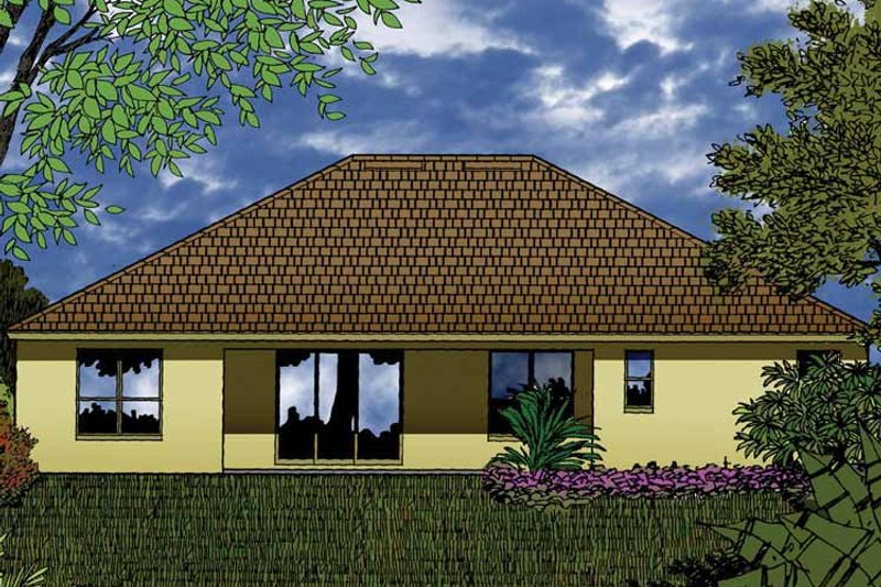 Home Plan - Exterior - Rear Elevation 1 for Contemporary House Plan #1015-46 - 4 bed, 2 bath