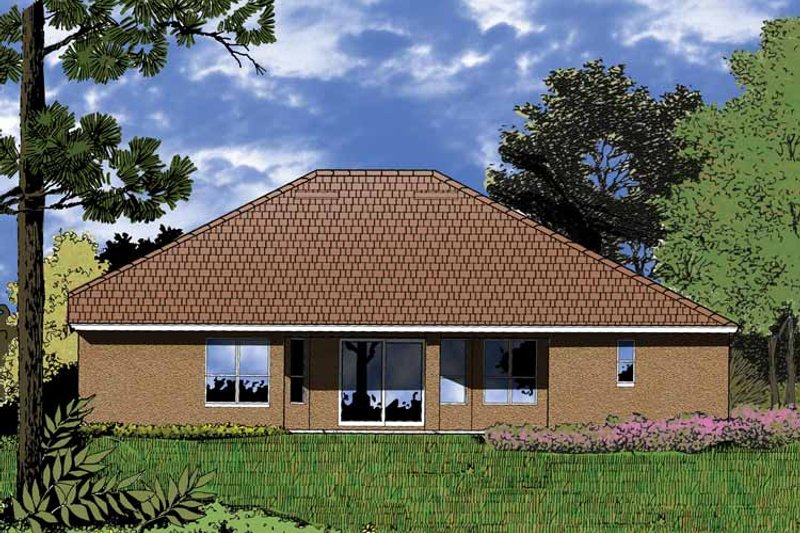 House Design - Exterior - Rear Elevation for European House Plan #1015-3 - 4 bed, 3 bath