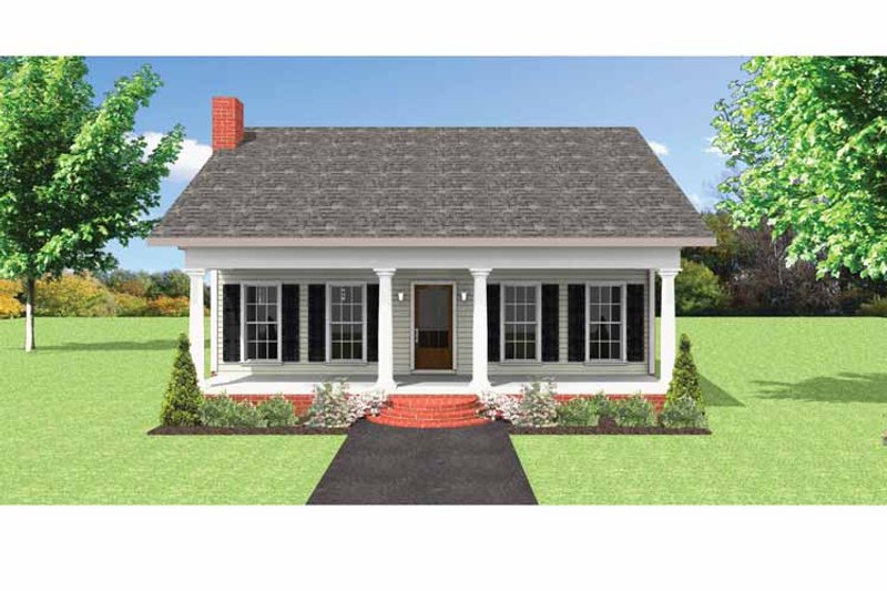 Home Plan - Exterior - Front Elevation 3 for Country House Plan #44-220 - 3 bed, 2 bath