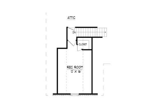 Floor Plan - Upper Floor for European House Plan #424-412 - 4 bed, 2 bath