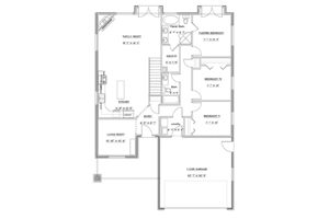 Floor Plan - Main Floor for Ranch House Plan #1060-9 - 5 bed, 3 bath