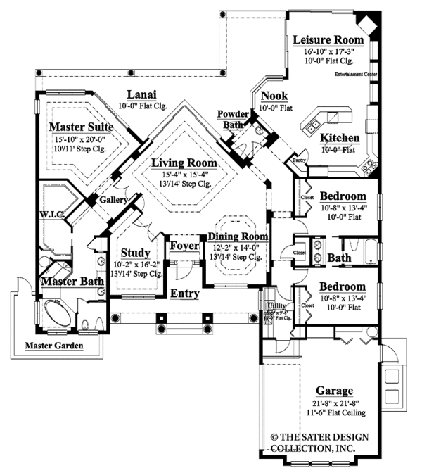 Mediterranean Floor Plan - Main Floor Plan #930-344
