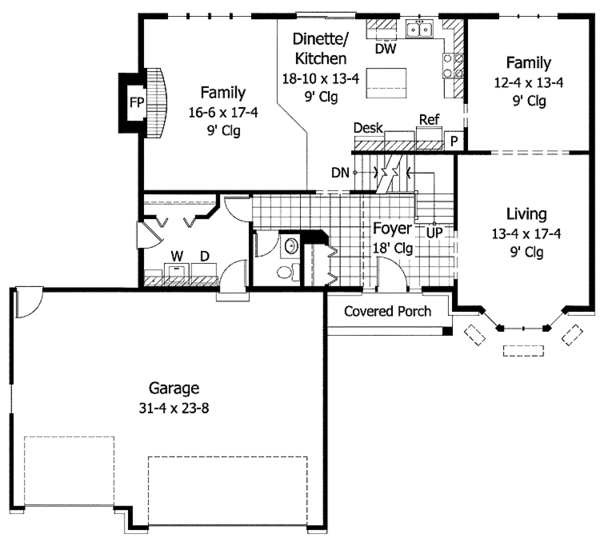 Home Plan - Country Floor Plan - Main Floor Plan #51-869