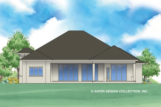Exterior - Rear Elevation 4 for Contemporary House Plan #930-477 - 4 bed, 5 bath