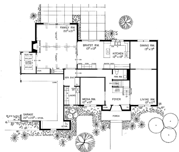 House Plan Design - Traditional Floor Plan - Main Floor Plan #72-875