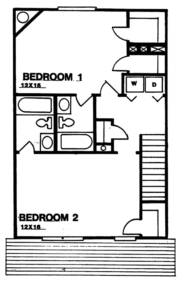 Colonial Floor Plan - Upper Floor Plan #30-226