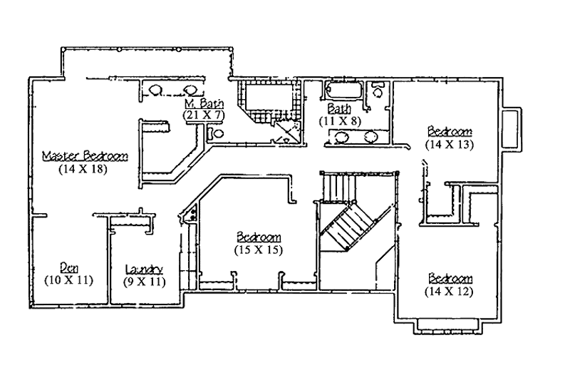 Home Plan - Floor Plan - Upper Floor for Country House Plan #945-48 - 6 bed, 3.5 bath
