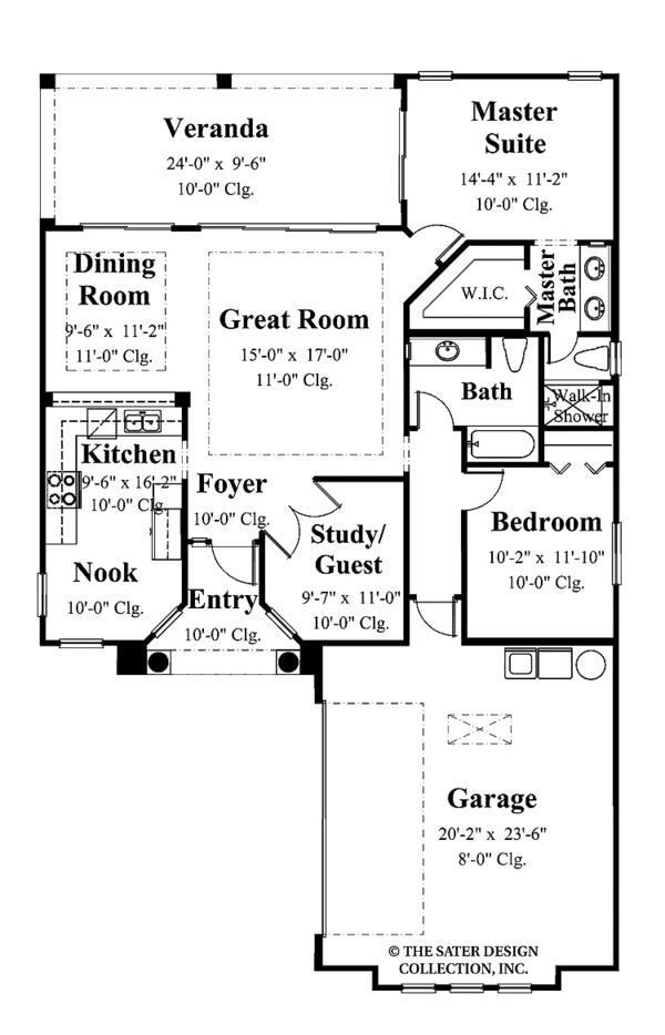 House Design - Mediterranean Floor Plan - Main Floor Plan #930-379