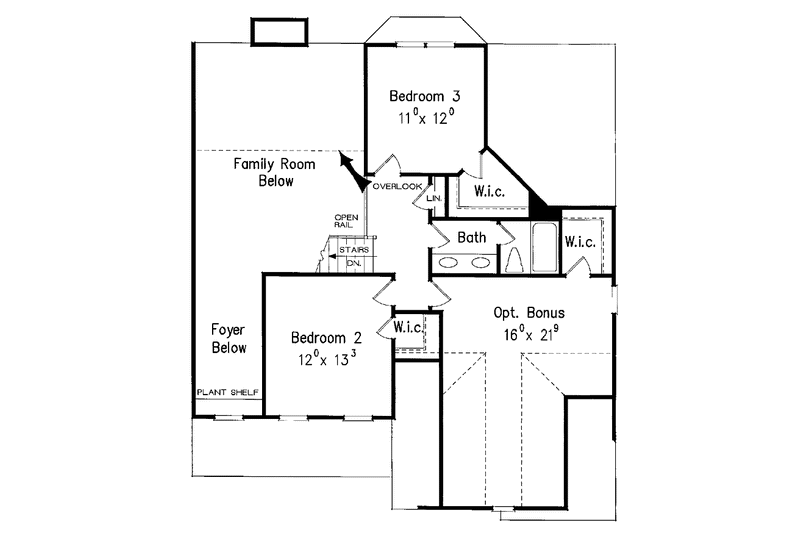 Home Plan - Floor Plan - Upper Floor for Colonial House Plan #927-876 - 3 bed, 2.5 bath
