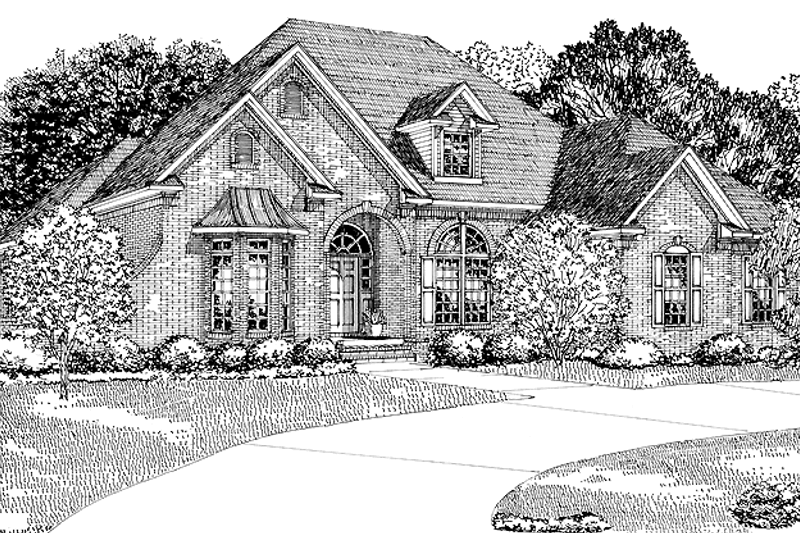 Dream House Plan - Traditional Exterior - Front Elevation Plan #17-2743